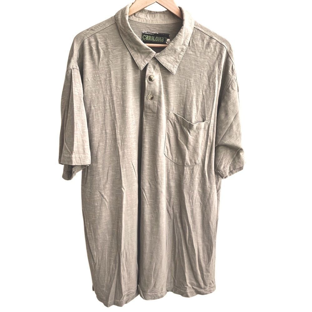 Cariloha Men’s Bamboo Blend Natural Polo Shirt 2XL